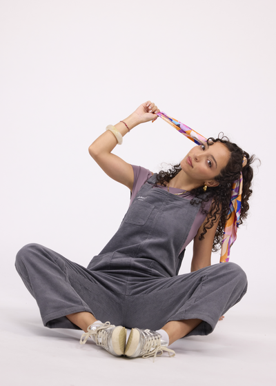 Pantalon Salopette Gris Femme