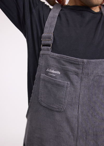 Salopette Velours Gris Anthracite Homme