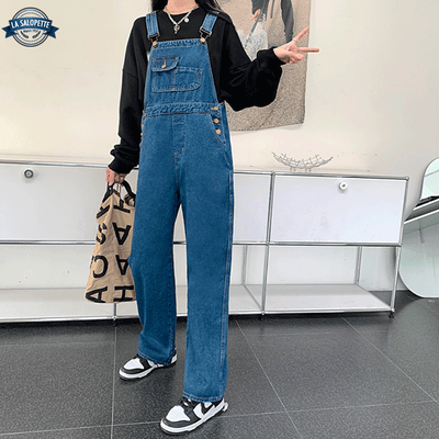 Salopette Bleue Marine Femme