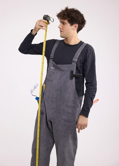 Salopette Velours Grise Homme