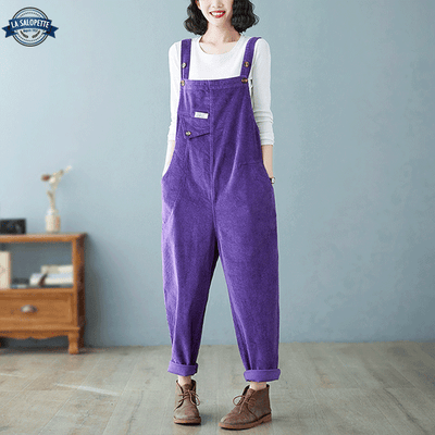 Salopette Velours Violette