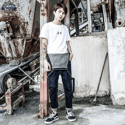 Cotte de Travail en Denim Foncé