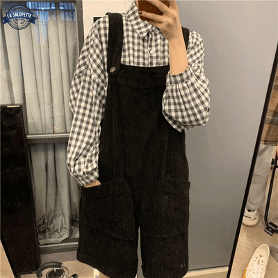 Cotte en Velours Femme Noire