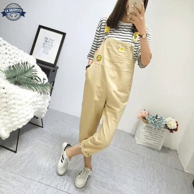 Salopette Courte Jaune