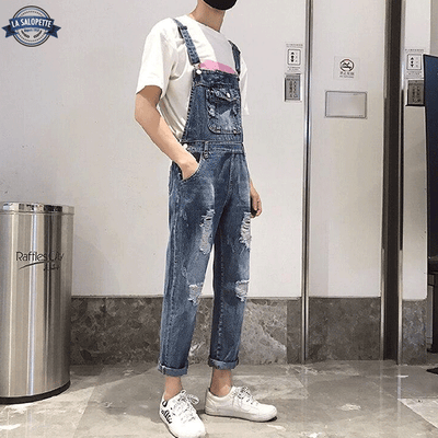 Salopette en Denim Vintage