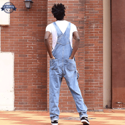 Salopette en Jean Bleu Clair