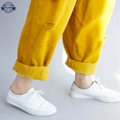 Salopette en Jean Jaune