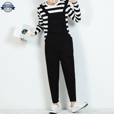 Salopette Noire Fluide