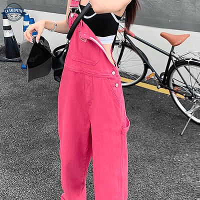 Salopette Rose Bretelles Détachées