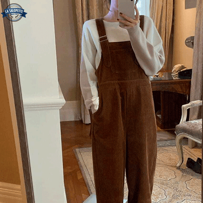 Salopette Velours Noisette