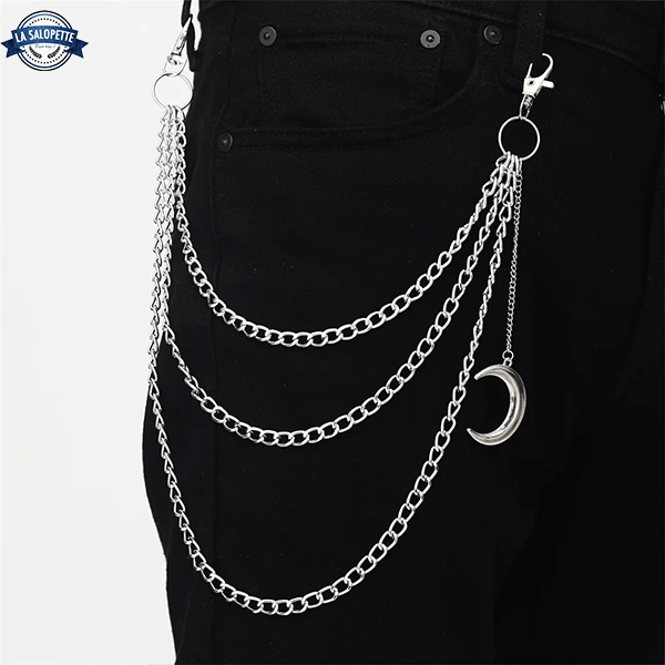 Porte cles avec pendentif en forme de lune pour hommes et femmes
