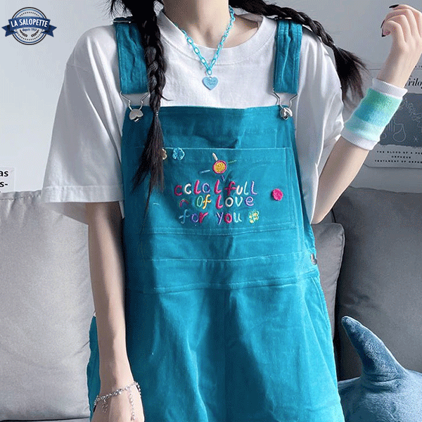 빈티지 작업복<br> 블루 벨벳