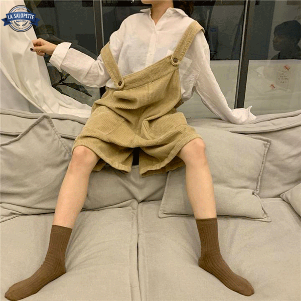 오버롤 반바지<br> 벨벳우먼 토큰