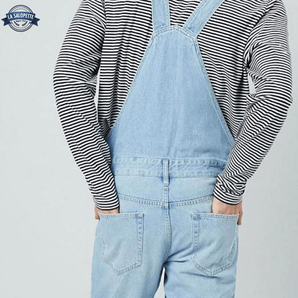 진 작업복<br> 블루 클레어 리핑 로우 