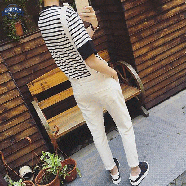 진 작업복<br> 베이지색 찢어진 카체