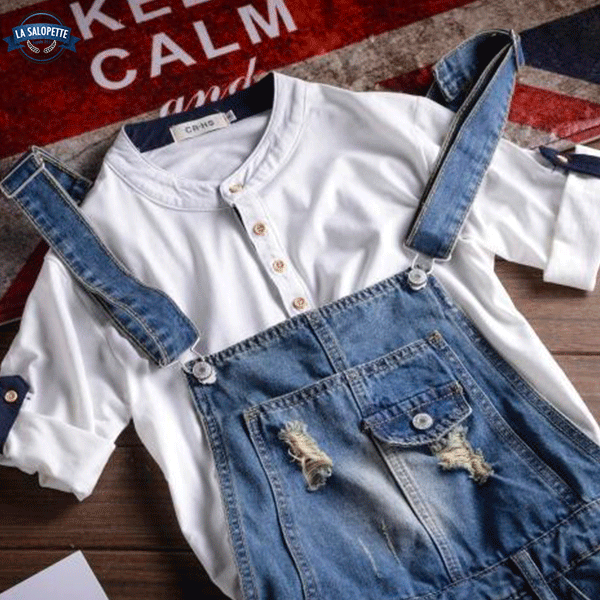 Salopette Bleue Short
