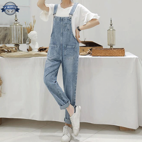 데님 작업복<br> 블루스 아이비