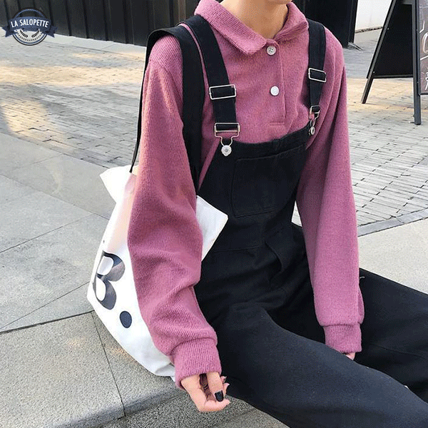 데님 작업복<br> 고급스러운 블랙 작업복 