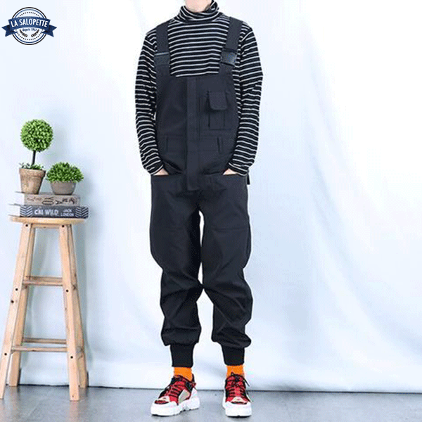 작업복<br> 블랙 택티컬 포켓