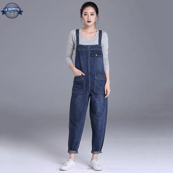데님 작업복<br> 미디엄 블루 루나