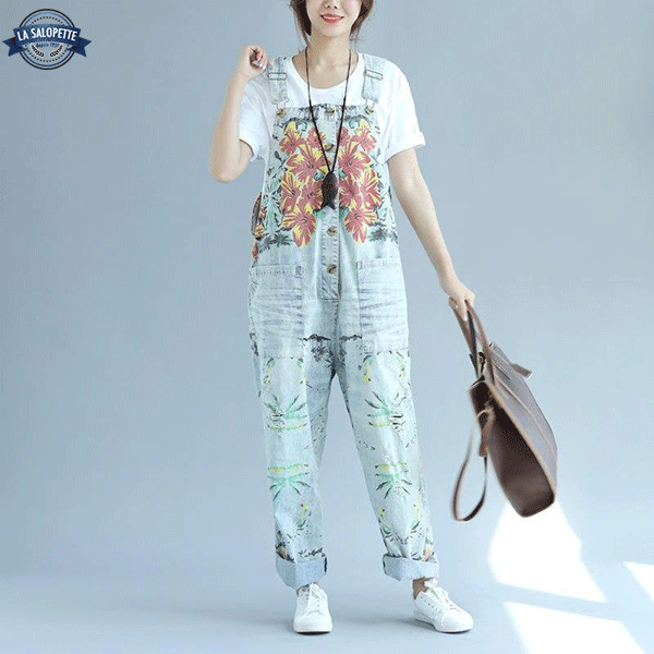 데님 작업복<br> 릴리아 꽃과 함께