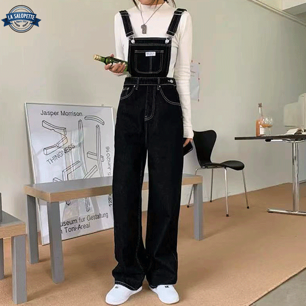 데님 작업복<br> 플레어 팬츠