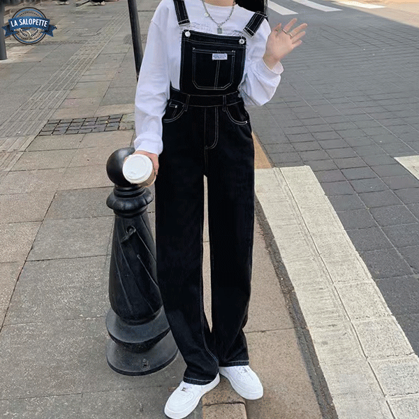 데님 작업복<br> 플레어 팬츠