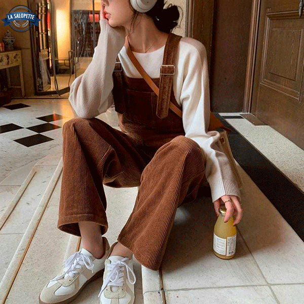 빈티지 작업복<br> 브라운 벨벳