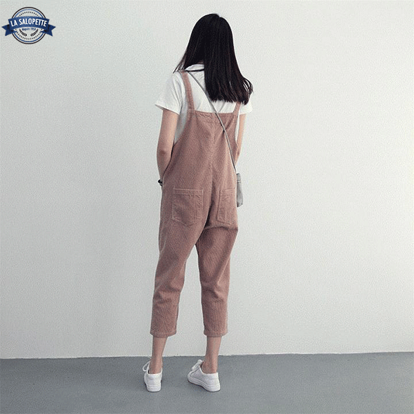 빈티지 작업복<br> 캔디 핑크 벨벳