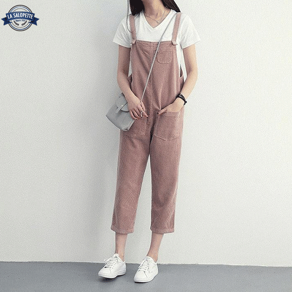 빈티지 작업복<br> 캔디 핑크 벨벳